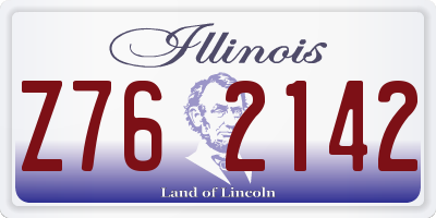 IL license plate Z762142