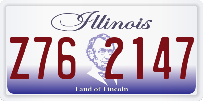 IL license plate Z762147
