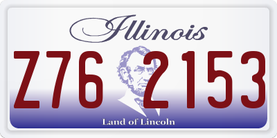 IL license plate Z762153
