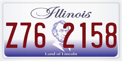 IL license plate Z762158