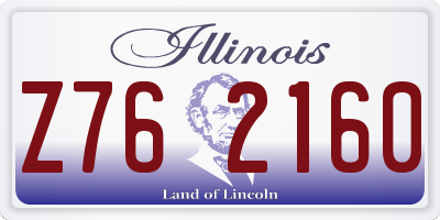 IL license plate Z762160