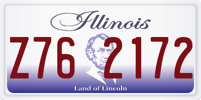 IL license plate Z762172