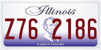IL license plate Z762186