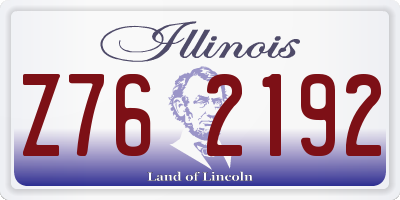 IL license plate Z762192