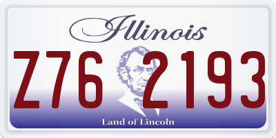 IL license plate Z762193