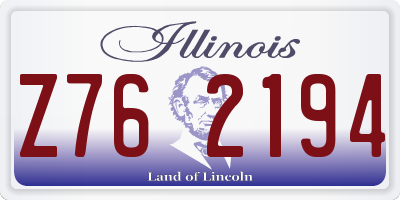 IL license plate Z762194