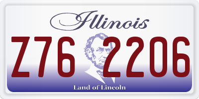 IL license plate Z762206