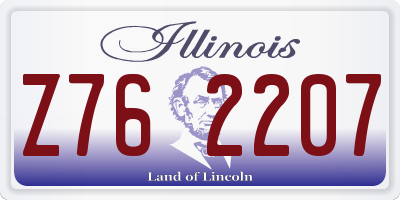 IL license plate Z762207