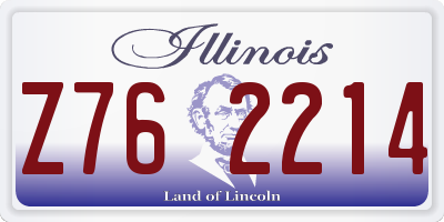 IL license plate Z762214