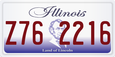 IL license plate Z762216