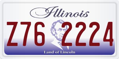 IL license plate Z762224