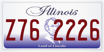 IL license plate Z762226