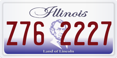 IL license plate Z762227