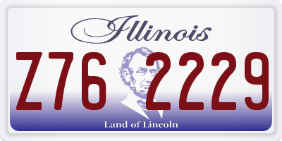 IL license plate Z762229
