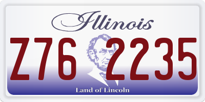 IL license plate Z762235