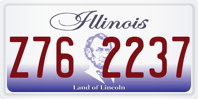 IL license plate Z762237