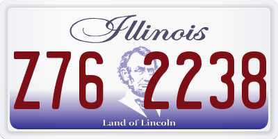 IL license plate Z762238