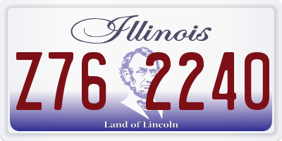 IL license plate Z762240