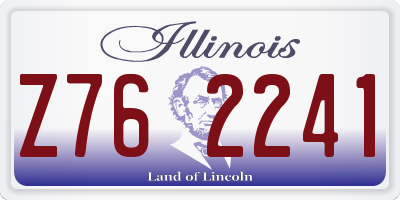 IL license plate Z762241