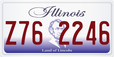IL license plate Z762246