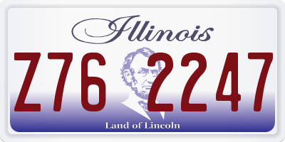 IL license plate Z762247