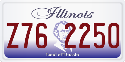 IL license plate Z762250