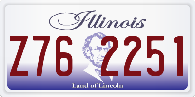 IL license plate Z762251