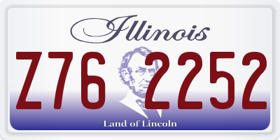 IL license plate Z762252