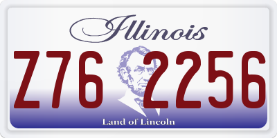 IL license plate Z762256