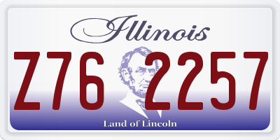 IL license plate Z762257