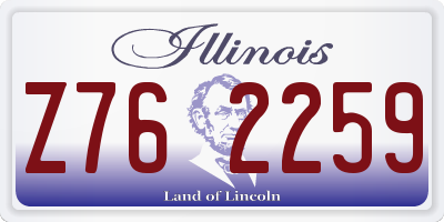 IL license plate Z762259