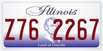IL license plate Z762267