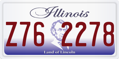 IL license plate Z762278