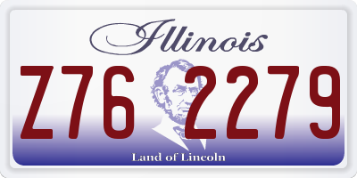 IL license plate Z762279