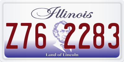 IL license plate Z762283