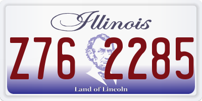 IL license plate Z762285