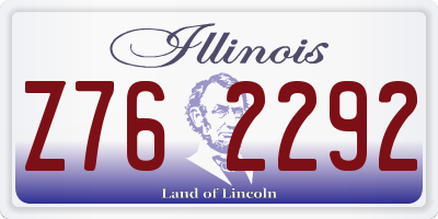 IL license plate Z762292