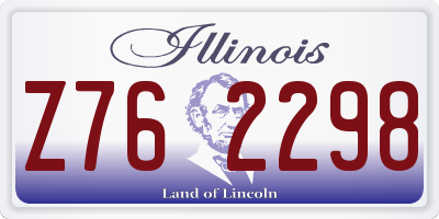 IL license plate Z762298