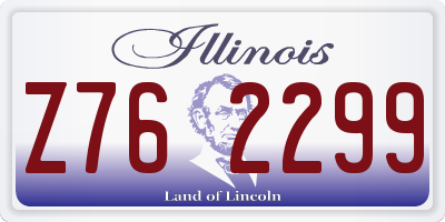 IL license plate Z762299