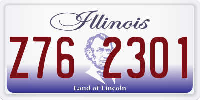 IL license plate Z762301