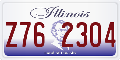 IL license plate Z762304