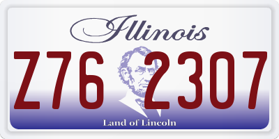 IL license plate Z762307