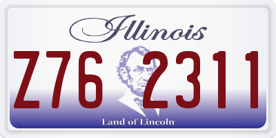 IL license plate Z762311