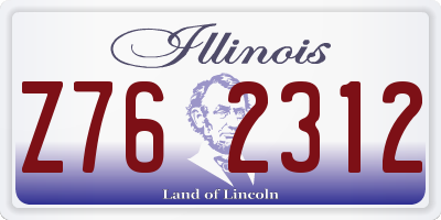 IL license plate Z762312