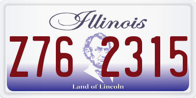 IL license plate Z762315