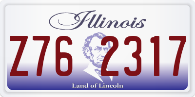IL license plate Z762317