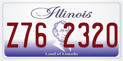 IL license plate Z762320