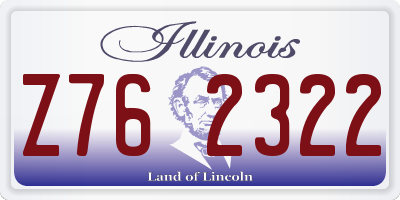 IL license plate Z762322