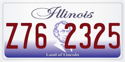 IL license plate Z762325
