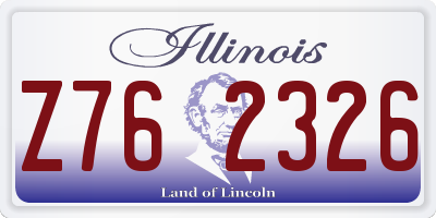 IL license plate Z762326